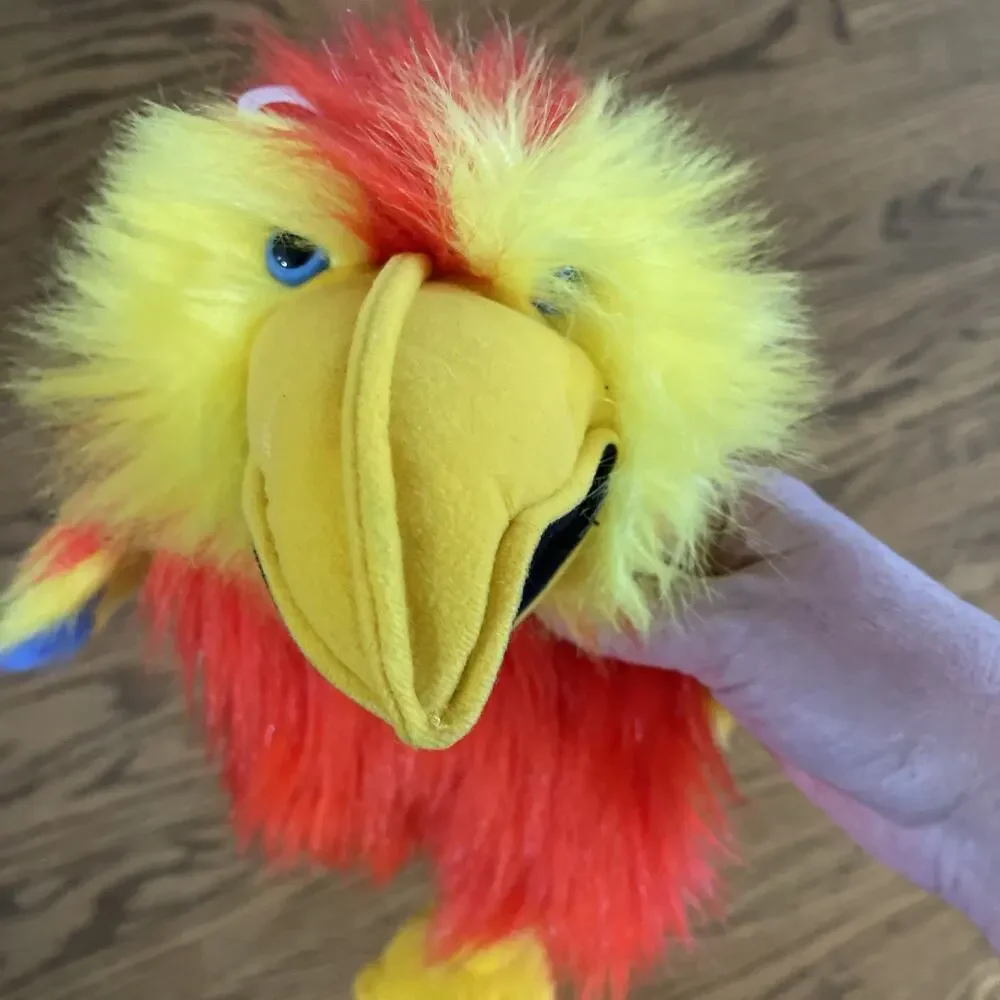 The Puppet Company Large Scarlet Red Macaw Parrot Bird Hand Puppet With Squawk
